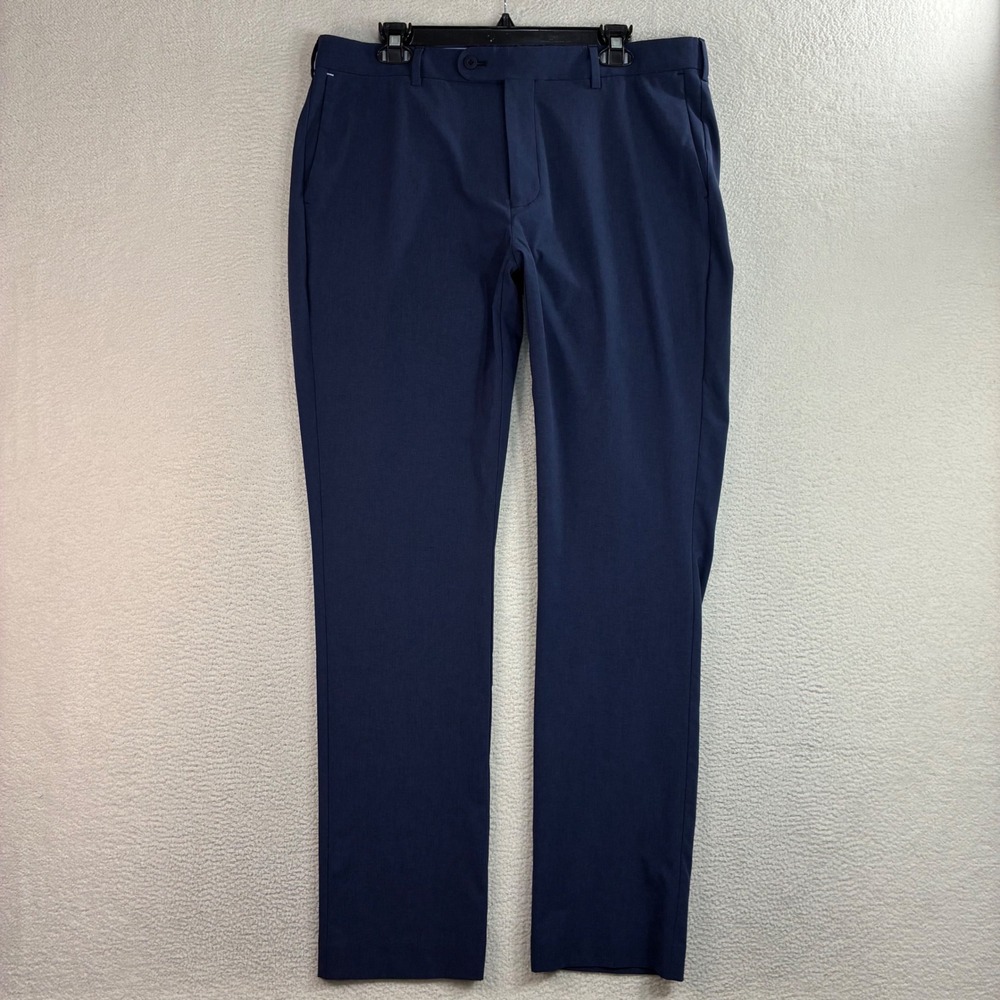 Peter Millar Crown Crafted Pants Men 36x32 Blue Stretch Golf Preppy Performance